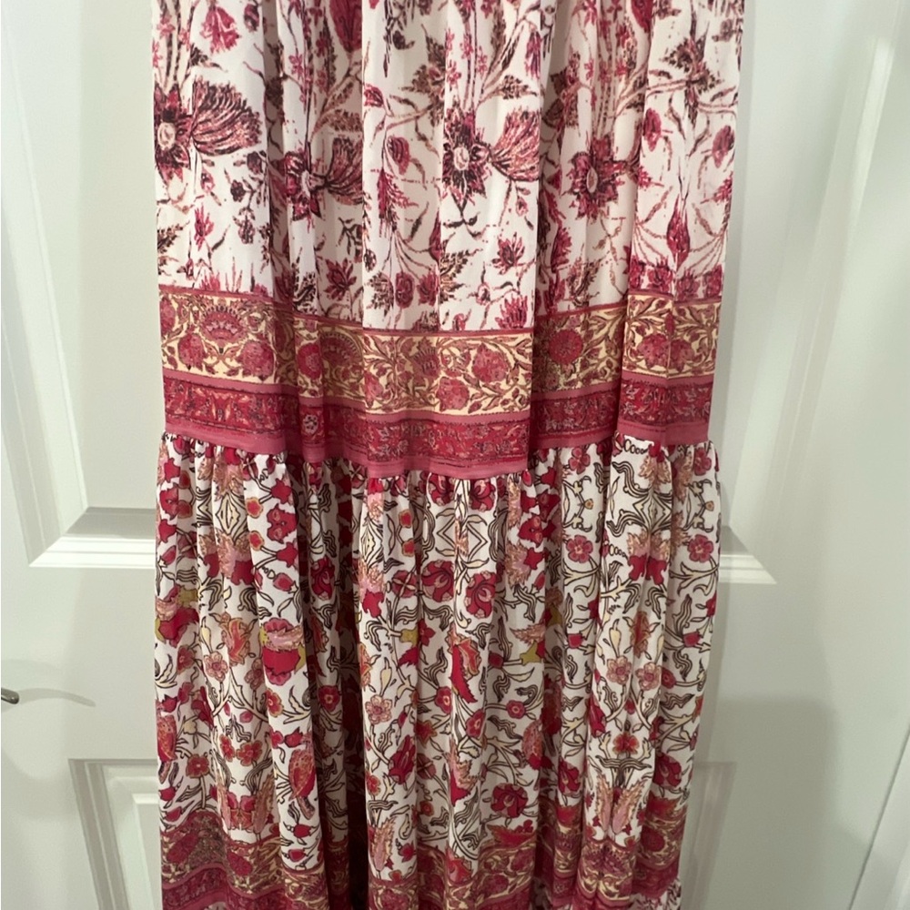Flying Tomato boho pink and White Floral full length Maxi Skirt S - Picture 4 of 11